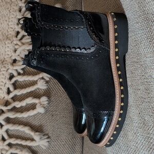 Free People Tate Chelsea Boots size 6.5 38 Black Leather